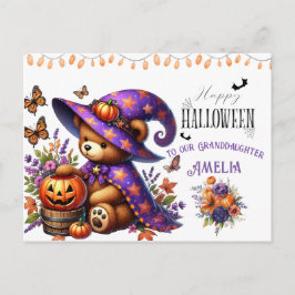 Postal Festiva Happy Helloween Cute Wizard