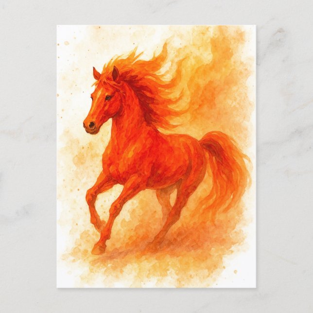 Postal Festiva Happy New Year 2026 Fire Horse Postcard (Anverso)