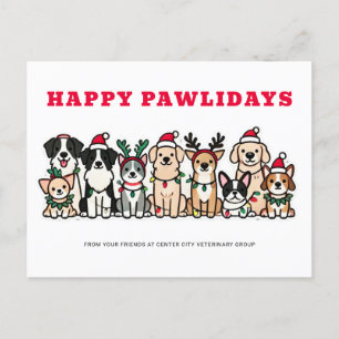 Postal Festiva Happy Pawlidays Veterinary