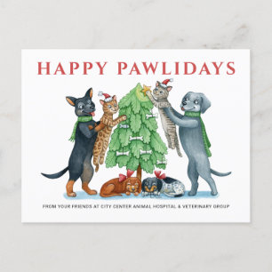 Postal Festiva Happy Pawlidays Veterinary