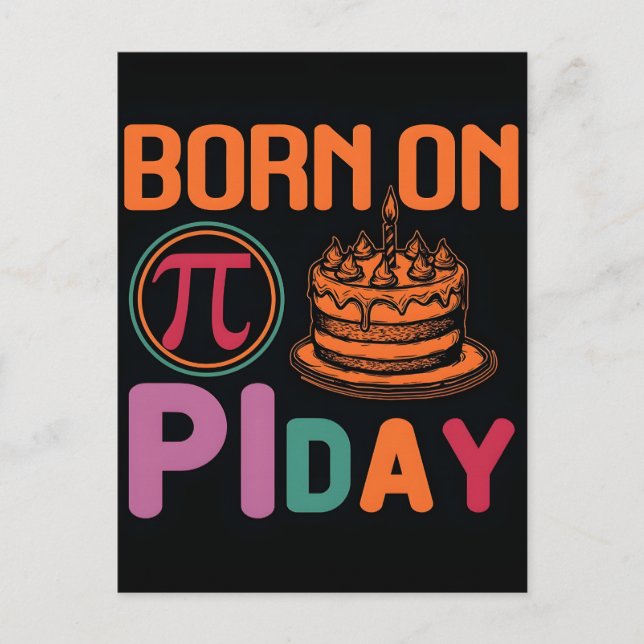 Postal Festiva Happy Pi Day 2026 Math Nerd Celebration (Anverso)