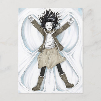 Postal Festiva Happy Snow Angel