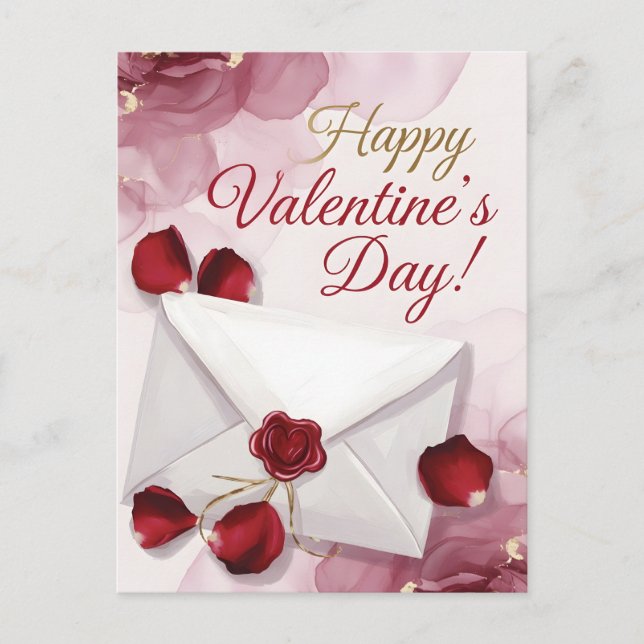 Postal Festiva Happy Valentine's Day! Love Letter (Anverso)