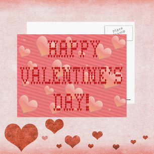 Postal Festiva Happy Valentine's Day Tiny Heart Shaped Font
