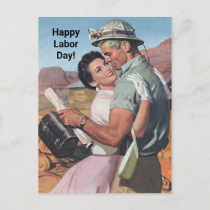 Postal Festiva Hard Hat Lunch Pail Happy Labor Day worker PCs