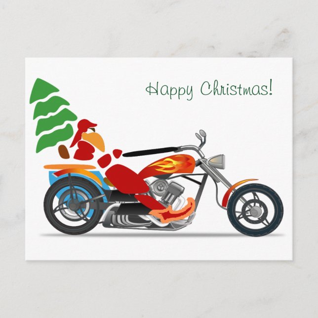 Postal Festiva „harley christmas” (Anverso)