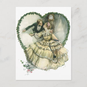 Postal Festiva Harrison Fisher, Navidades y Groom