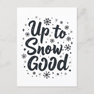 Postal Festiva Hasta nieve, buenos Navidades divertidos de copo d