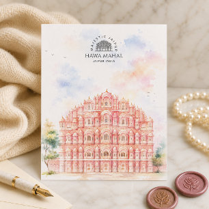 Postal Festiva Hawa Mahal, Jaipur India   Paisaje Hermoso