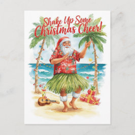 Postal Festiva Hawaii Christmas with Santa Claus 