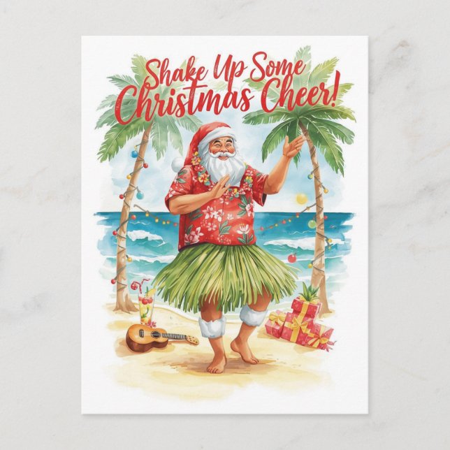 Postal Festiva Hawaii Christmas with Santa Claus  (Anverso)