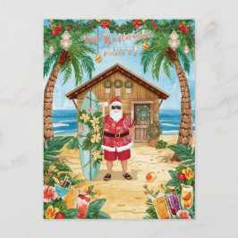 Postal Festiva Hawaii Christmas with Santa Claus 