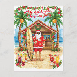 Postal Festiva Hawaii Christmas with Santa Claus 