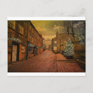 Postal Festiva Haworth en Navidades