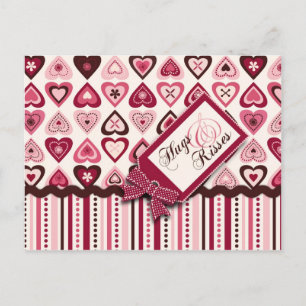 Postal Festiva Hearts Confection Postcard C