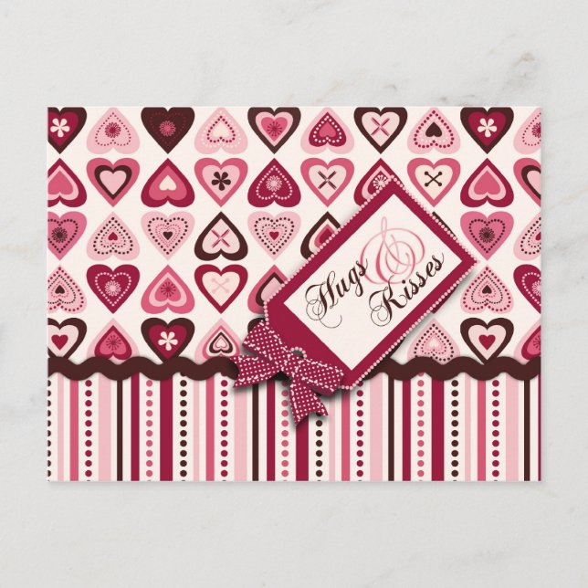 Postal Festiva Hearts Confection Postcard C (Anverso)