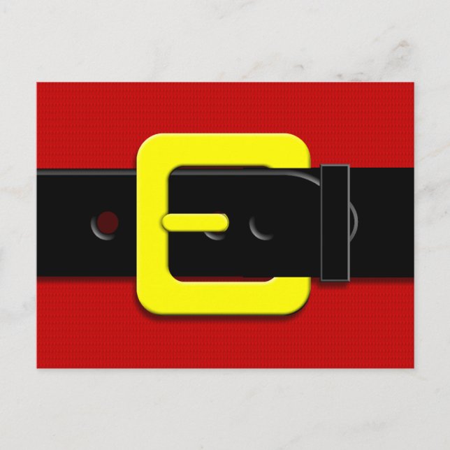 Postal Festiva Hebilla del cinturón de Santa Claus (Anverso)