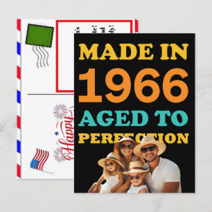 Postal Festiva Hecho personalizado en 1966 envejecido a la perfec