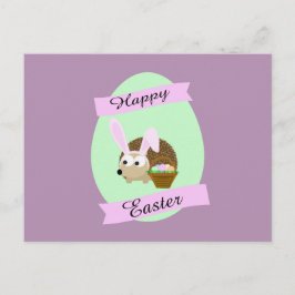 Postal Festiva Hedgehog Easter Bunny