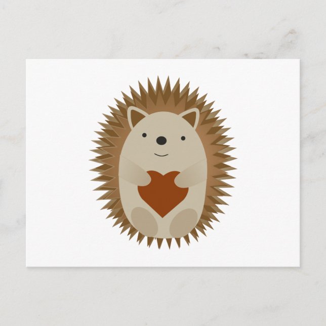 Postal Festiva Hedgehog Heart (Anverso)