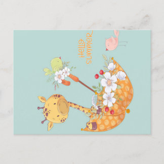 Postal Festiva Hello Summer Giraffe