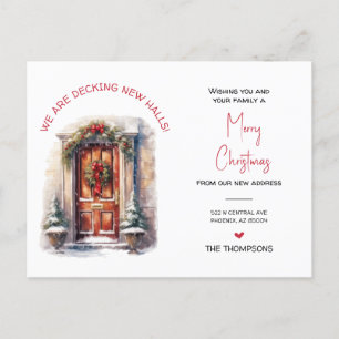 Postal Festiva Hemos mudado a nuevos Navidades de casa moviendo I