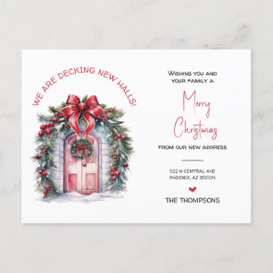 Postal Festiva Hemos mudado a nuevos Navidades de casa moviendo I