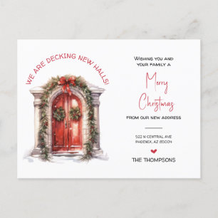 Postal Festiva Hemos mudado a nuevos Navidades de casa moviendo I