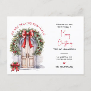 Postal Festiva Hemos mudado a nuevos Navidades de casa moviendo I