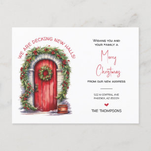 Postal Festiva Hemos mudado a nuevos Navidades de casa moviendo I