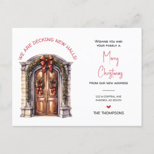 Postal Festiva Hemos mudado a nuevos Navidades de casa moviendo I