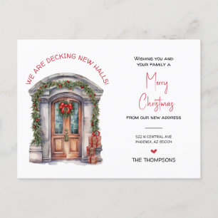 Postal Festiva Hemos mudado a nuevos Navidades de casa moviendo I