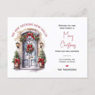 Postal Festiva Hemos mudado a nuevos Navidades de casa moviendo I
