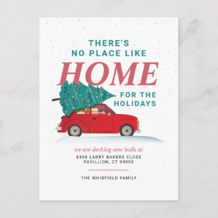 Postal Festiva Hemos trasladado a Navidades de vacaciones Invitac