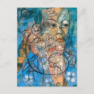 Postal Festiva Hera, puntos infinitos por Francis Picabia