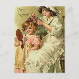 Postal Festiva Hermana Grande de Vintage