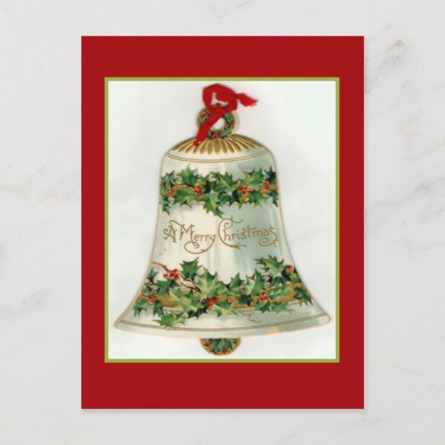 Postal Festiva Hermosa campana de Navidades (Anverso)