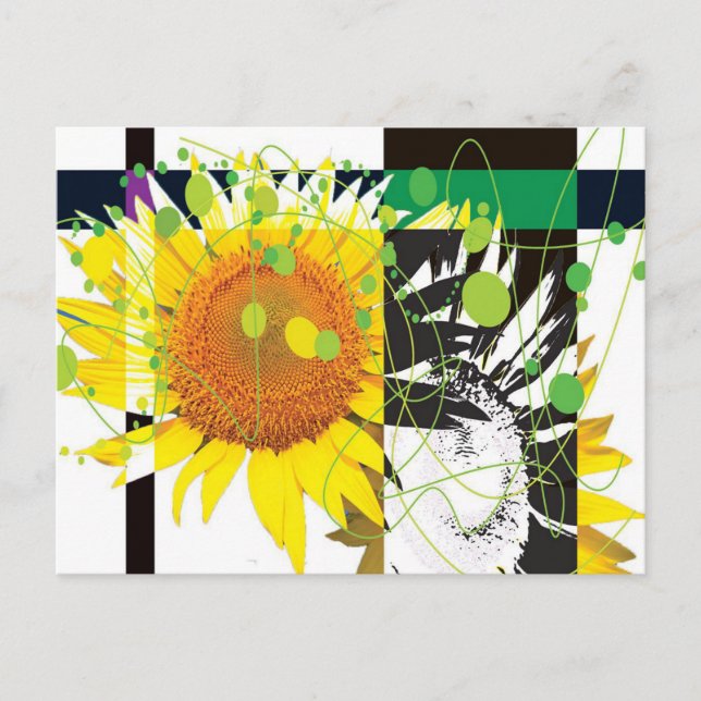 Postal Festiva Hermosa Flor Solar - Un regalo único para la famil (Anverso)