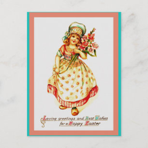 Postal Festiva Hermosa imagen europea de Pascua en Postcard