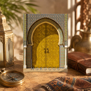 Postal Festiva Hermosa Puerta Marroquí En Fès