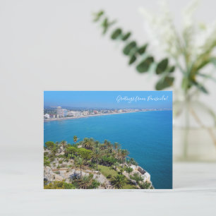 Postal Festiva Hermosa vista de Peniscola, España viaje