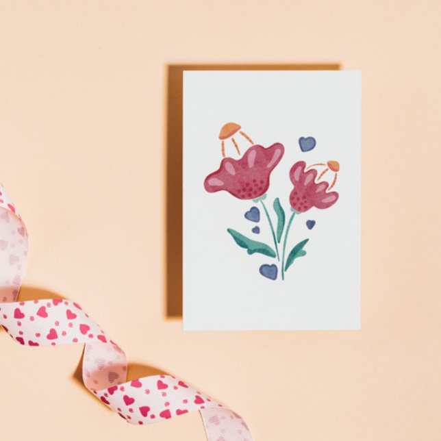 Postal Festiva Hermosas flores psicodélicas (Subido por el creador)