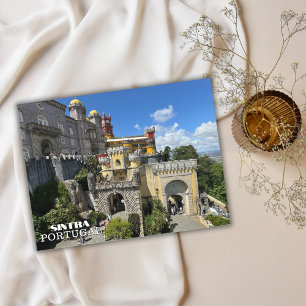 Postal Festiva Hermoso Castillo Sintra Portugal Fotografía, Viaje