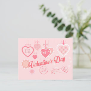 Postal Festiva Hermoso El día de San Valentín Diseño moderno Boho