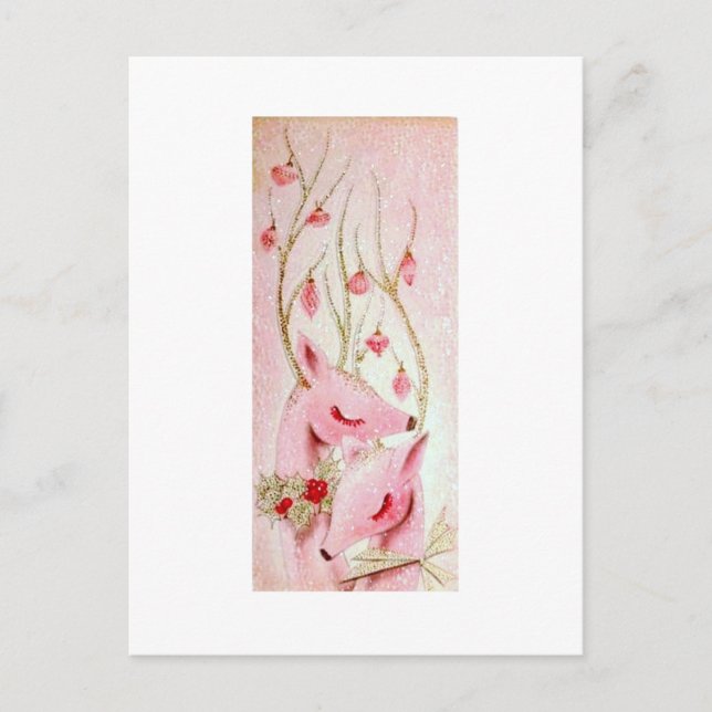 Postal Festiva Hermoso reno navideño (Anverso)