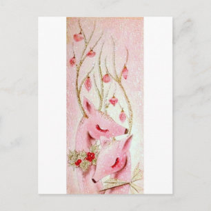 Postal Festiva Hermoso reno navideño