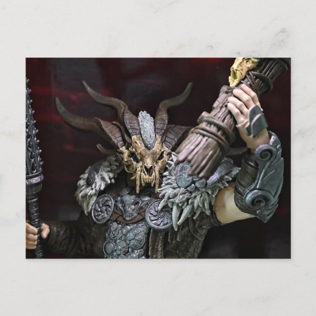 Postal Festiva Héroe de fotografía de juguetes de Guay (Anverso)