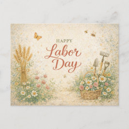 Postal Festiva Herramientas Florales para Jardineros Feliz Día de