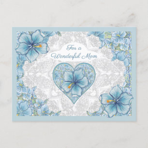 Postal Festiva Hibiscus & lace TURQUOISE
