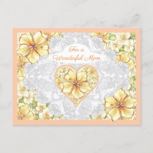Postal Festiva Hibiscus & lace YELLOW